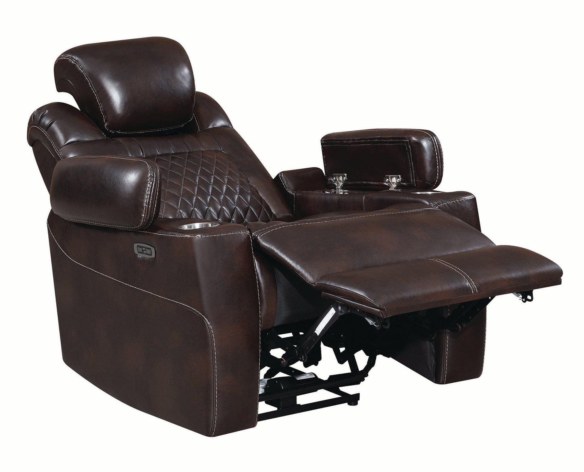 Korbach Upholstered Power^2 Recliner Espresso - SKU: 603413PP coastmega