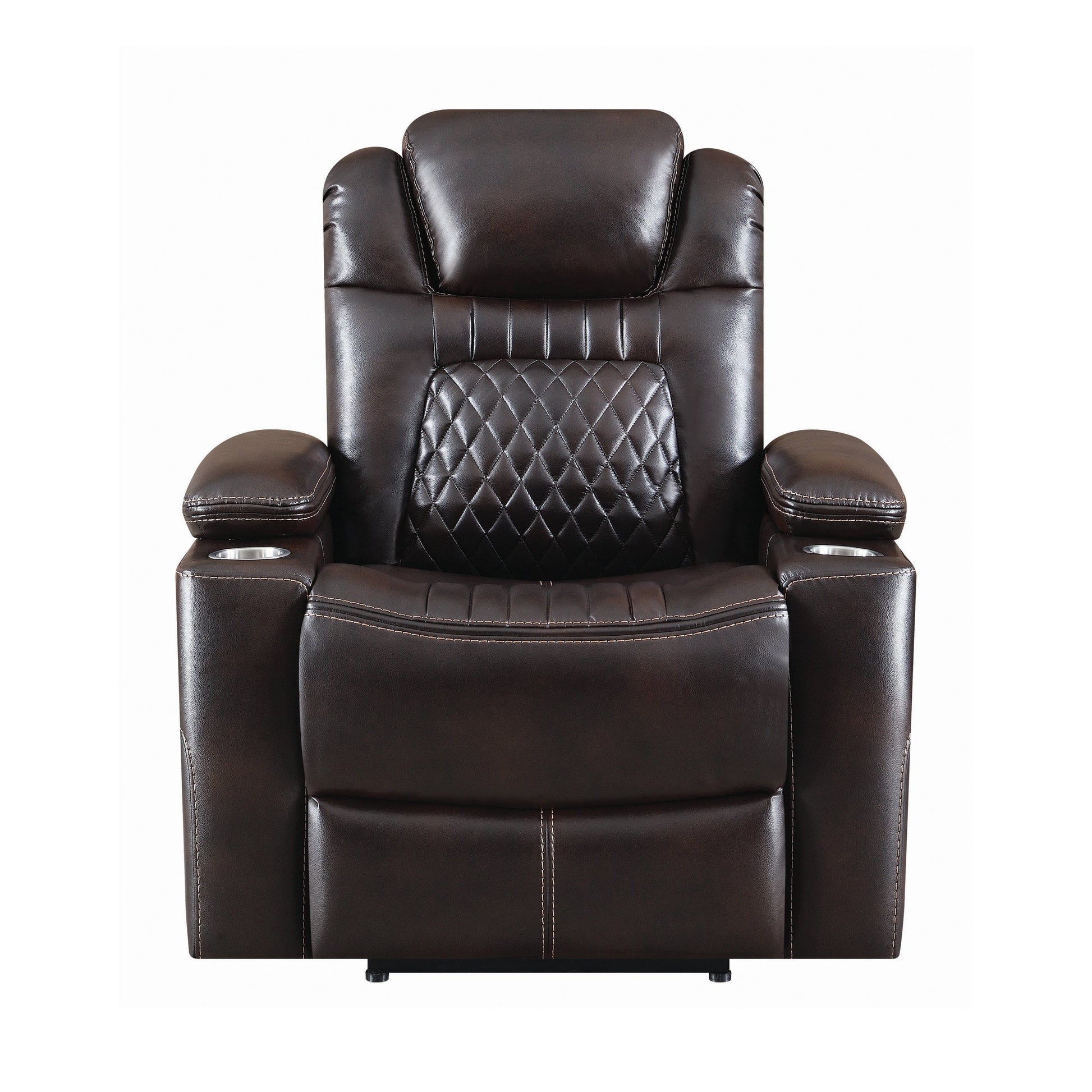 Korbach Upholstered Power^2 Recliner Espresso - SKU: 603413PP coastmega