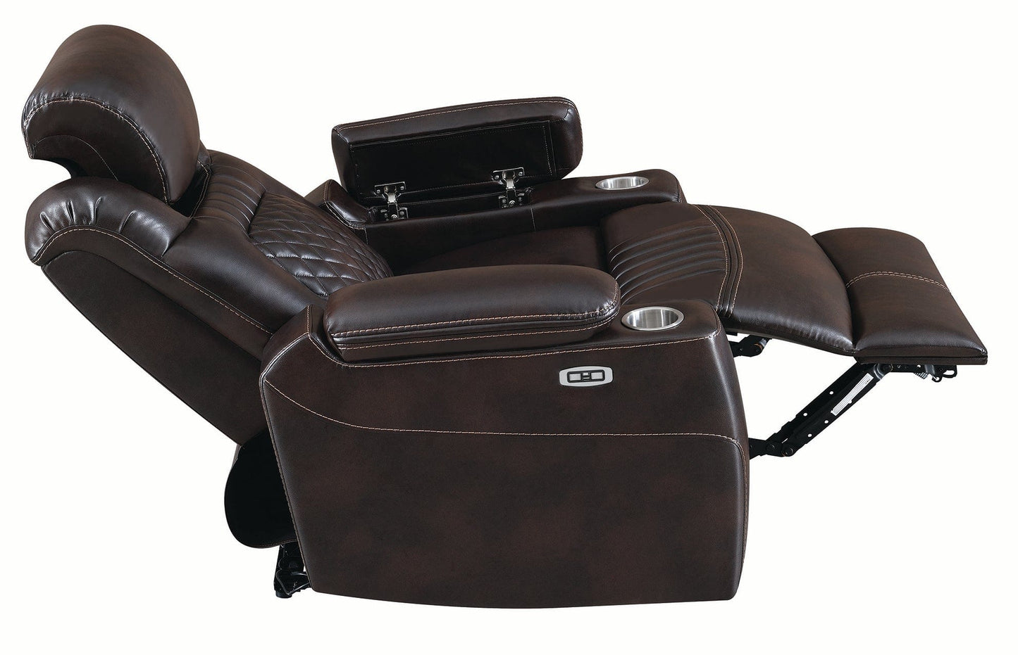 Korbach Upholstered Power^2 Recliner Espresso - SKU: 603413PP coastmega
