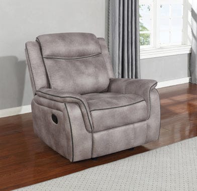 Lawrence Upholstered Tufted Back Glider Recliner SKU: 603503 coastmega