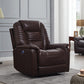 Upholstered Power^3 Recliner With Power Headrest Brown SKU: 608961PPP coastmega