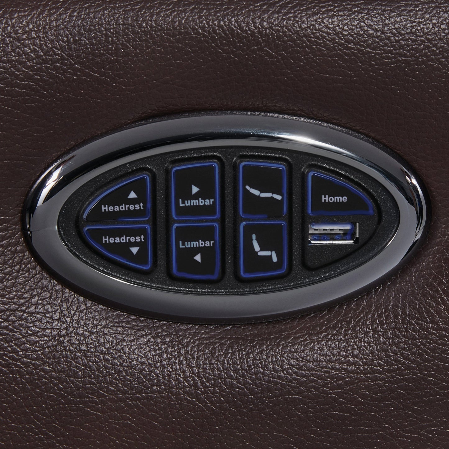 Upholstered Power^3 Recliner With Power Headrest Brown SKU: 608961PPP coastmega