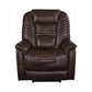 Upholstered Power^3 Recliner With Power Headrest Brown SKU: 608961PPP coastmega