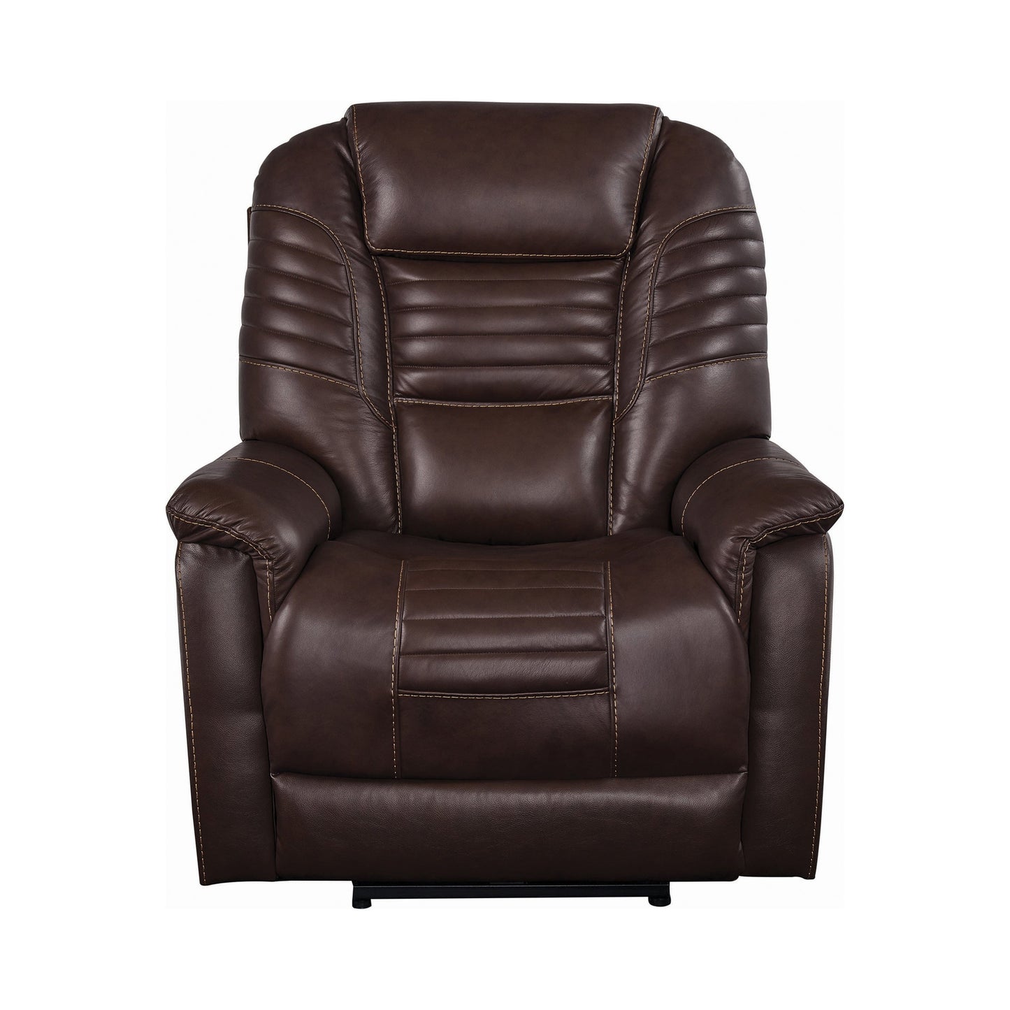 Upholstered Power^3 Recliner With Power Headrest Brown SKU: 608961PPP coastmega