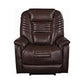 Upholstered Power^3 Recliner With Power Headrest Brown SKU: 608961PPP coastmega