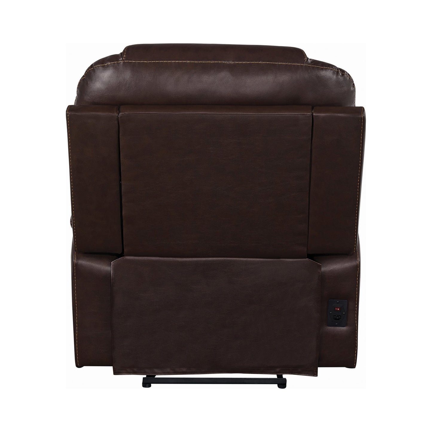 Upholstered Power^3 Recliner With Power Headrest Brown SKU: 608961PPP coastmega