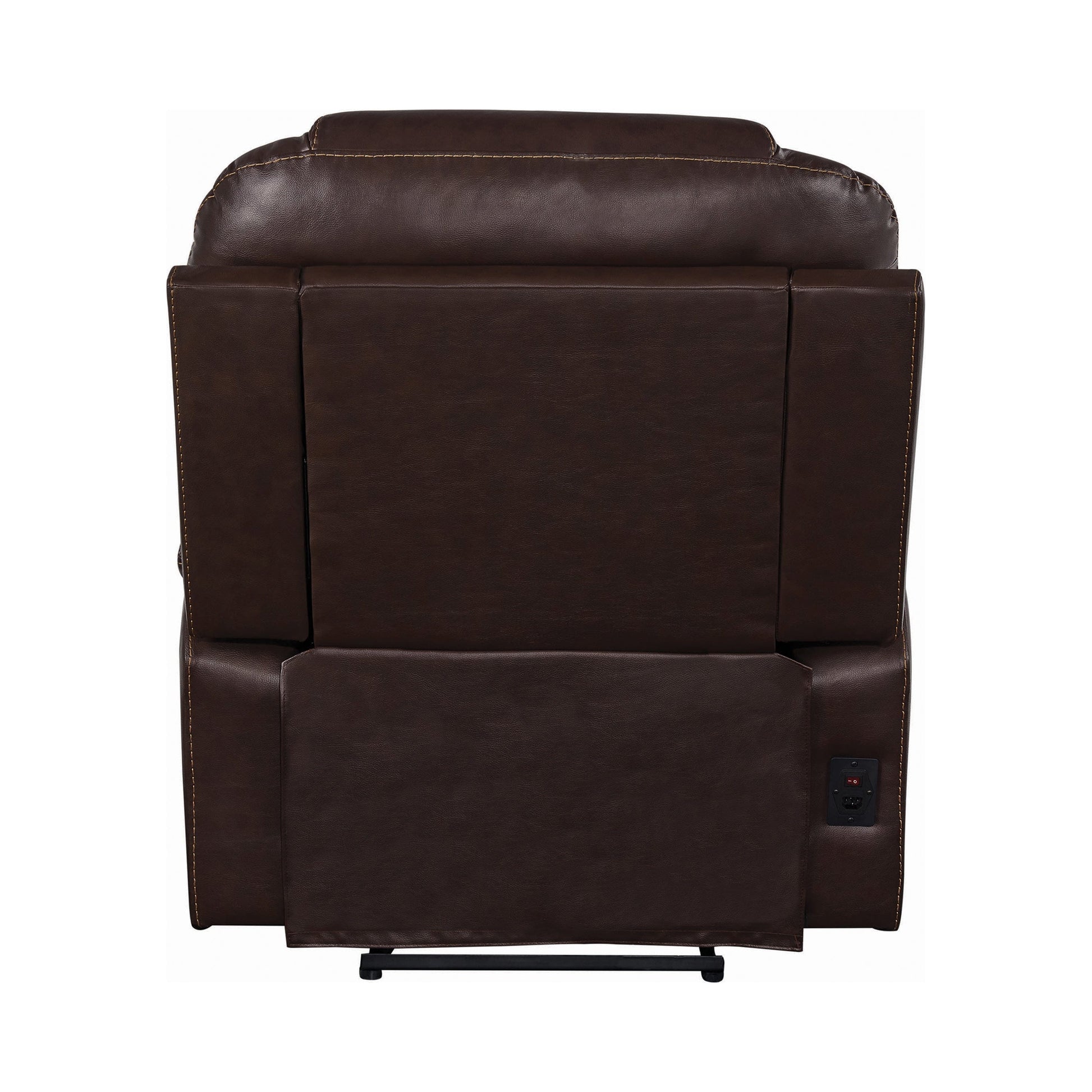 Upholstered Power^3 Recliner With Power Headrest Brown SKU: 608961PPP coastmega