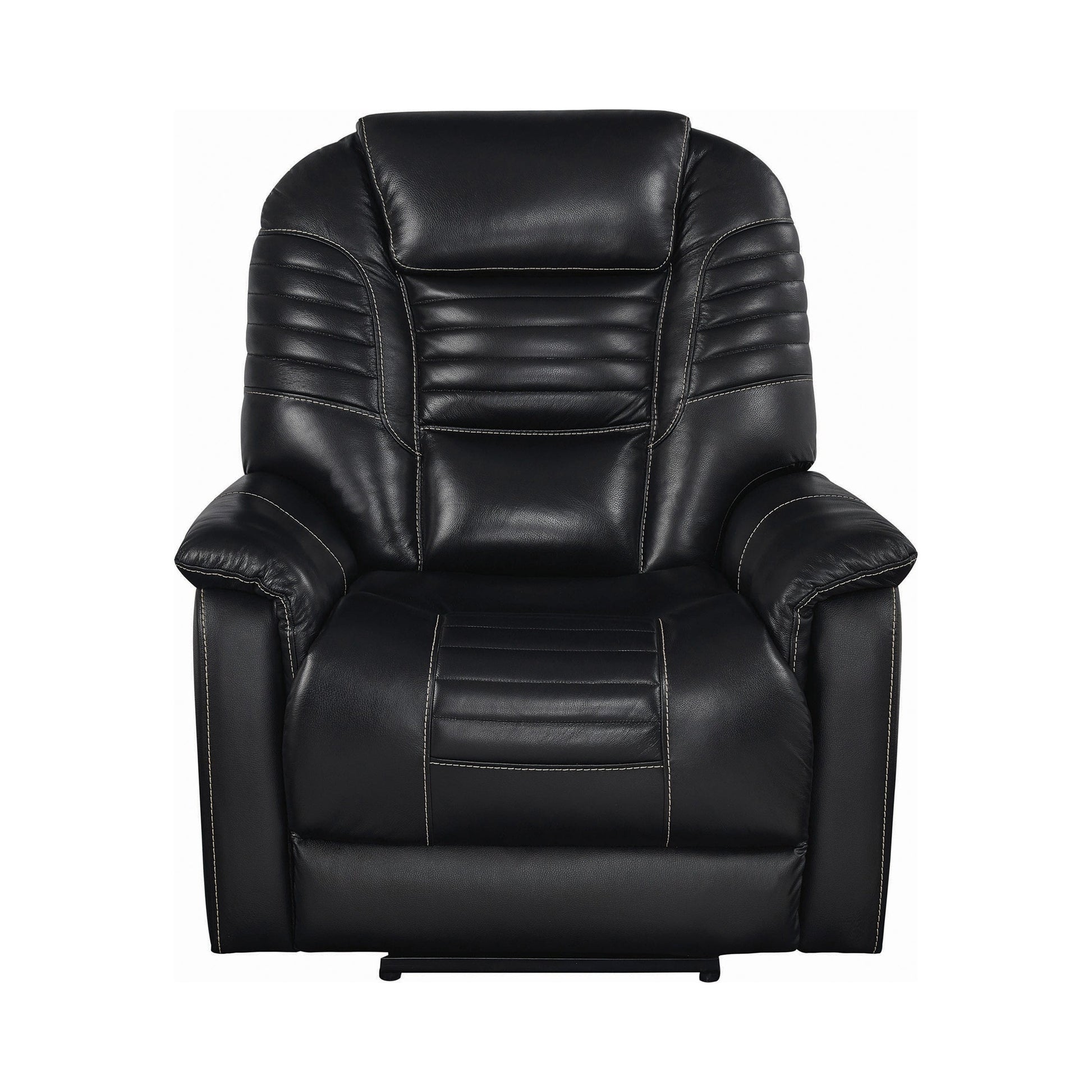 Upholstered Power^3 Recliner With Power Headrest Black SKU: 608962PPP coastmega