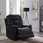 Upholstered Power^3 Recliner With Power Headrest Black SKU: 608962PPP coastmega