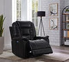 Upholstered Power^3 Recliner With Power Headrest Black SKU: 608962PPP