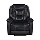 Upholstered Power^3 Recliner With Power Headrest Black SKU: 608962PPP coastmega