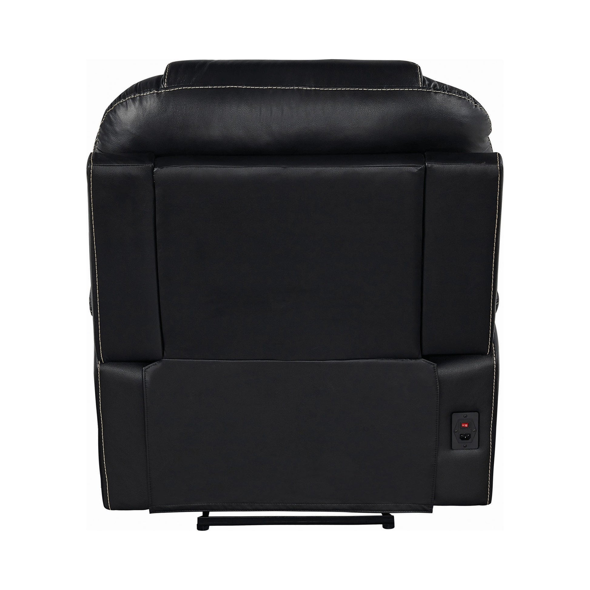 Upholstered Power^3 Recliner With Power Headrest Black SKU: 608962PPP coastmega