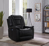 Upholstered Power^3 Recliner With Power Headrest Black SKU: 608962PPP