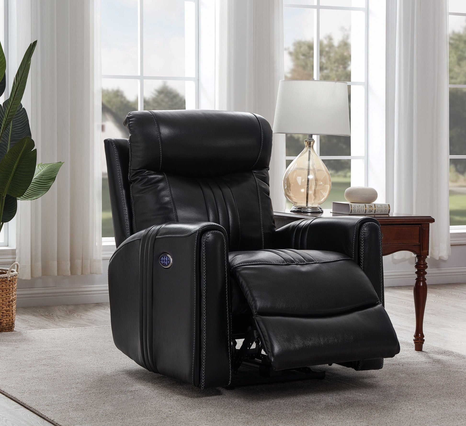 Cushion Back Power^3 Recliner Black SKU: 608975PPP coastmega