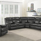 Shallowford 3-Piece Upholstered Power^2 Sectional Hand Rubbed Charcoal SKU: 609320PPI coastmega