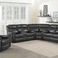 Shallowford 3-Piece Upholstered Power^2 Sectional Hand Rubbed Charcoal SKU: 609320PPI coastmega