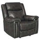 Shallowford Upholstered Power^2 Glider Recliner Hand Rubbed Charcoal SKU: 609323PP coastmega