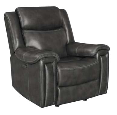 Shallowford Upholstered Power^2 Glider Recliner Hand Rubbed Charcoal SKU: 609323PP coastmega