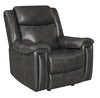 Shallowford Upholstered Power^2 Glider Recliner Hand Rubbed Charcoal SKU: 609323PP