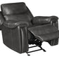 Shallowford Upholstered Power^2 Glider Recliner Hand Rubbed Charcoal SKU: 609323PP coastmega