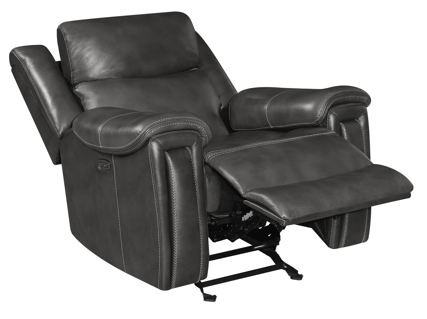 Shallowford Upholstered Power^2 Glider Recliner Hand Rubbed Charcoal SKU: 609323PP coastmega