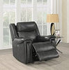 Shallowford Upholstered Power^2 Glider Recliner Hand Rubbed Charcoal SKU: 609323PP