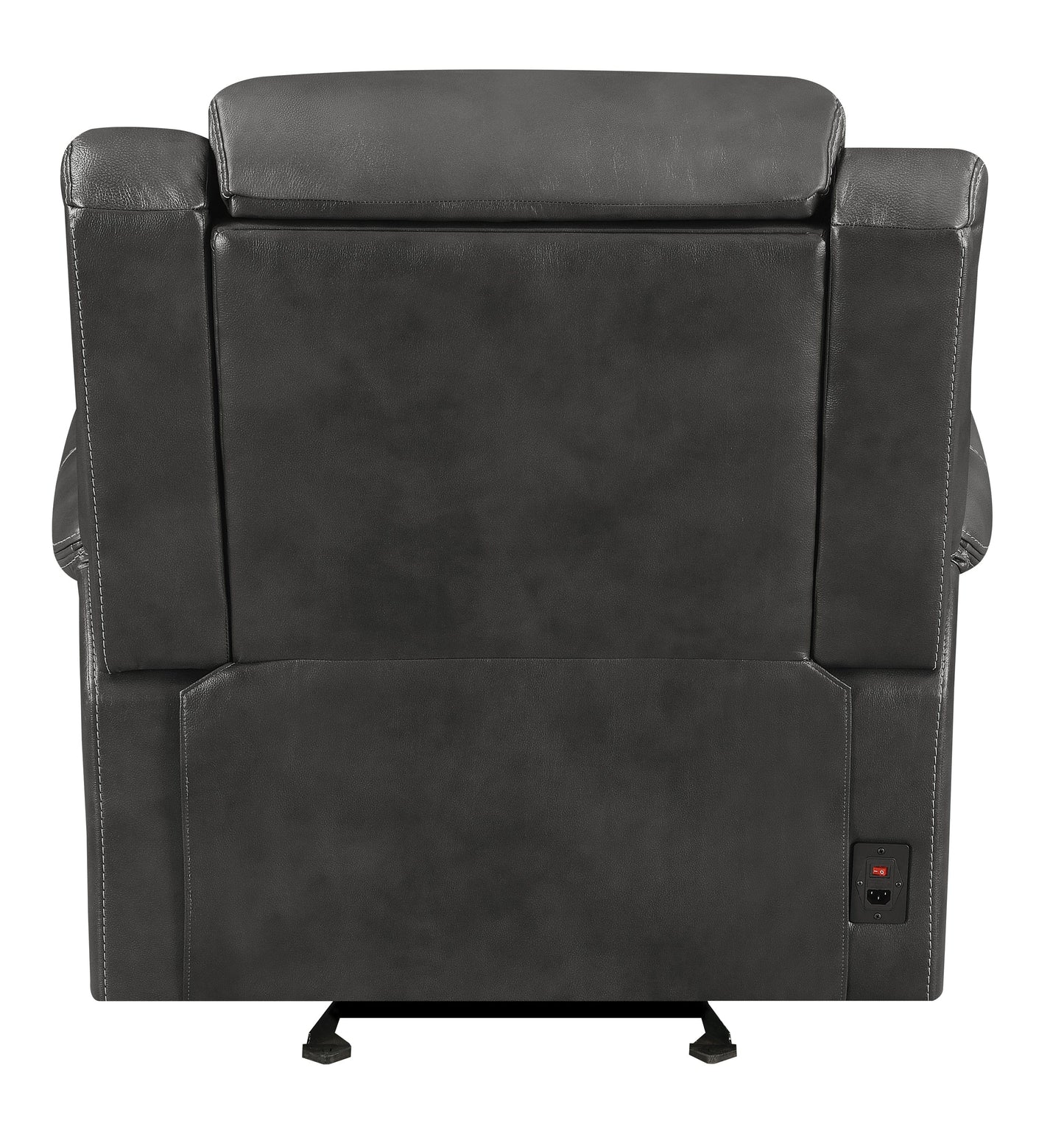 Shallowford Upholstered Power^2 Glider Recliner Hand Rubbed Charcoal SKU: 609323PP coastmega