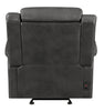 Shallowford Upholstered Power^2 Glider Recliner Hand Rubbed Charcoal SKU: 609323PP