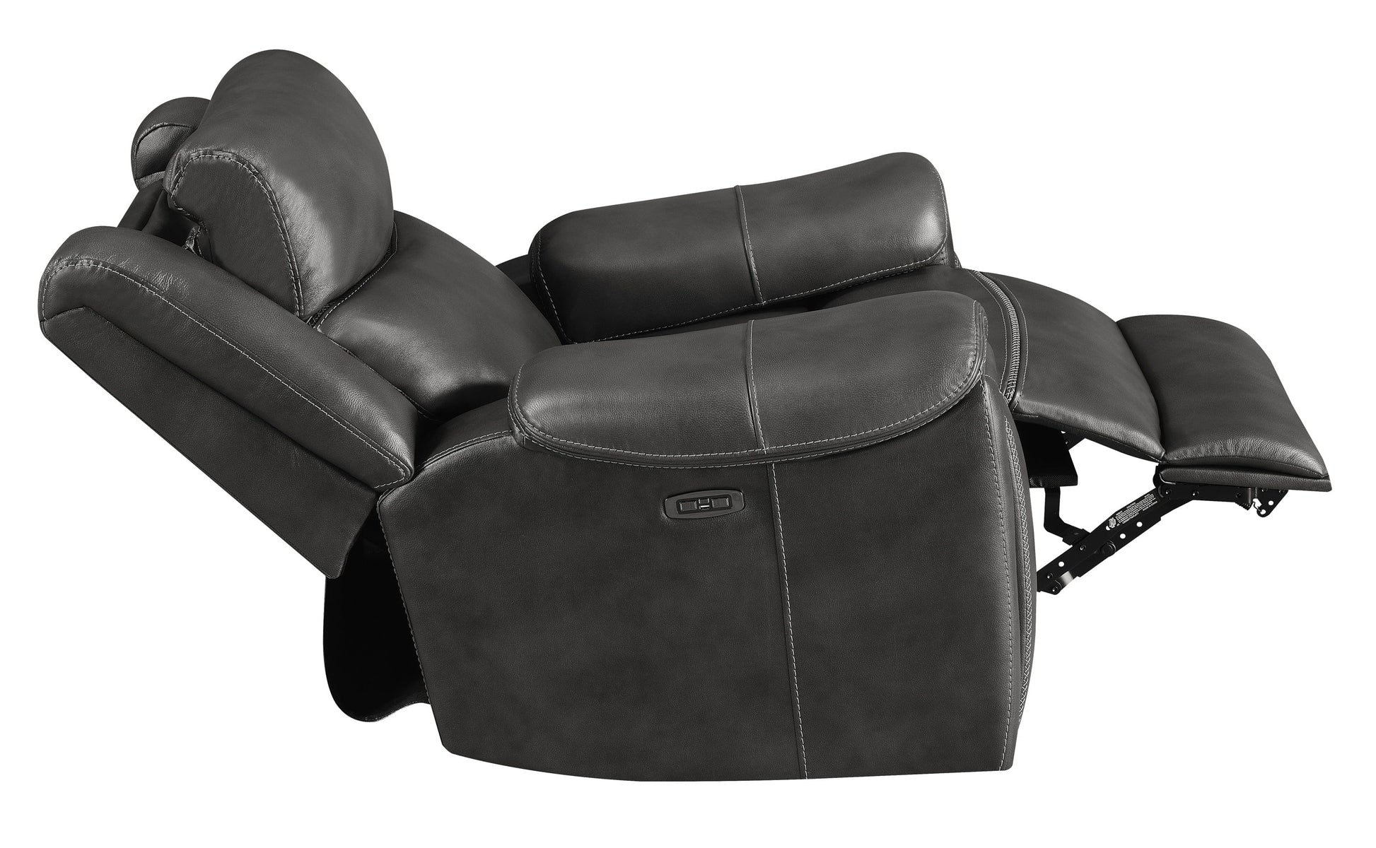 Shallowford Upholstered Power^2 Glider Recliner Hand Rubbed Charcoal SKU: 609323PP coastmega