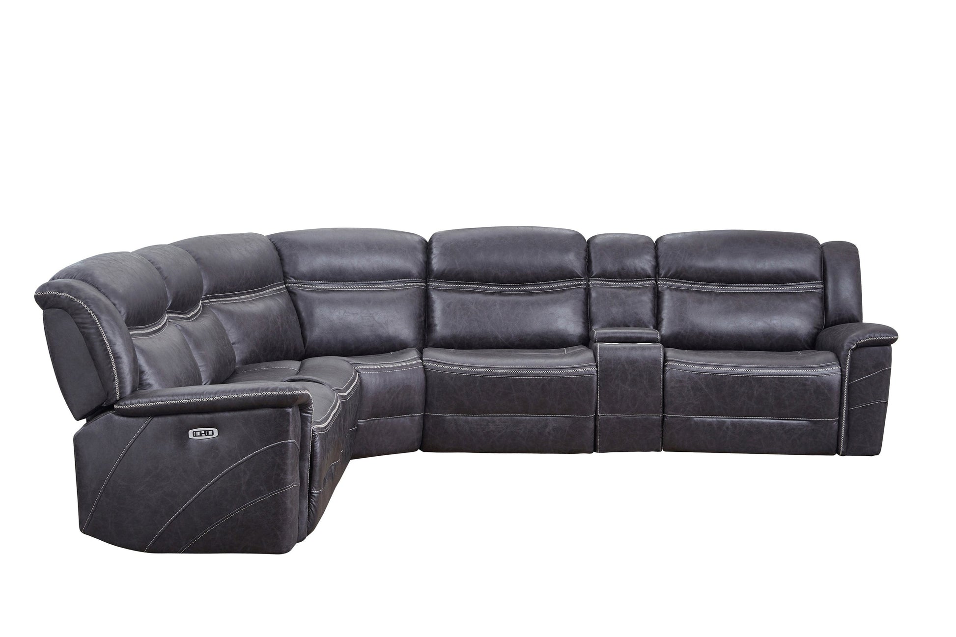 Bluefield 6-Piece Modular Motion Sectional Charcoal SKU: 609360 coastmega
