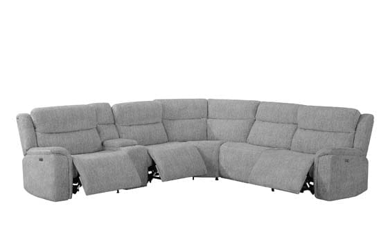 Wagner 6-Piece Modular Power^2 Sectional Light Grey SKU: 609510PP coastmega