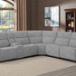 Wagner 6-Piece Modular Power^2 Sectional Light Grey SKU: 609510PP coastmega