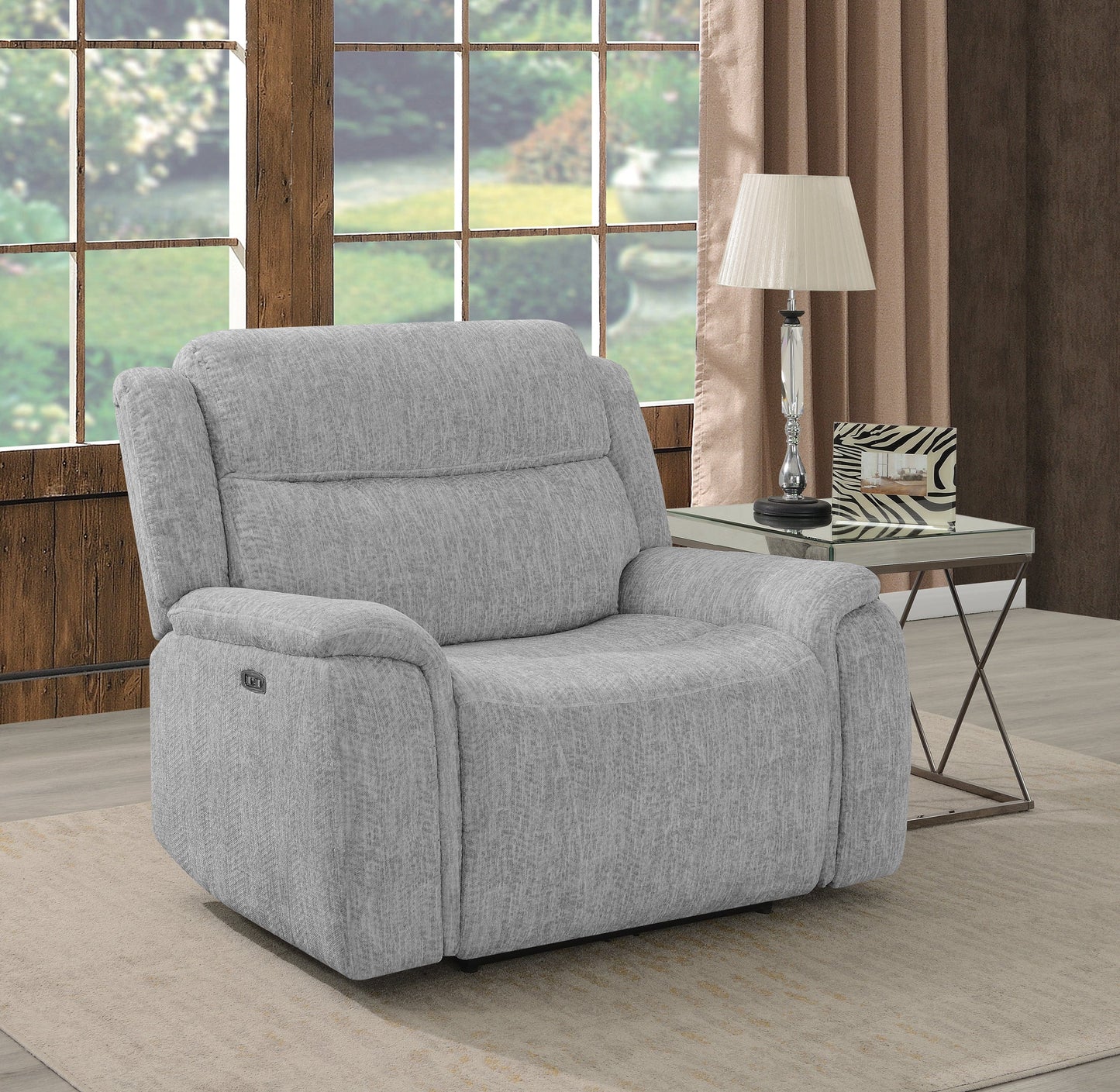 Wagner Power^2 Recliner With Power Headrest Light Grey SKU: 609513PP coastmega