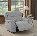 Wagner Power^2 Recliner With Power Headrest Light Grey SKU: 609513PP coastmega