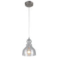 Westinghouse One-Light Indoor Mini Pendant Brushed Nickel Finish with Hand Blown Clear Seeded Glass - 6100700 MES