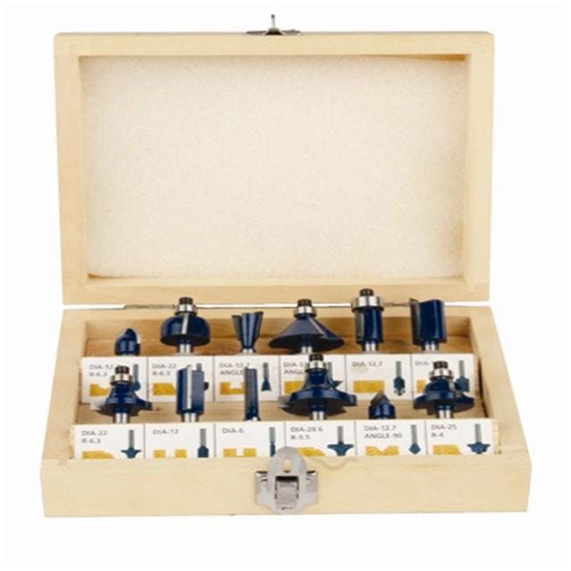 Hoteche Router 12PC carbide blade Bit Set, for smoother & faster cuts  - PVHH031 MEGA