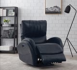 Upholstered Power^3 Recliner With Power Lumbar Blue SKU: 610103PPP