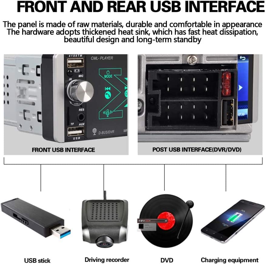 CAR SMART AI VOICE PLAYER  The panel is made of raw materials, which is tough and durable, and the appearance is comfortable. The hardware uses thickened heat sinks, which dissipates heat quickly and is beautiful in design-CML-PLAY10 Hannah's Variety Store