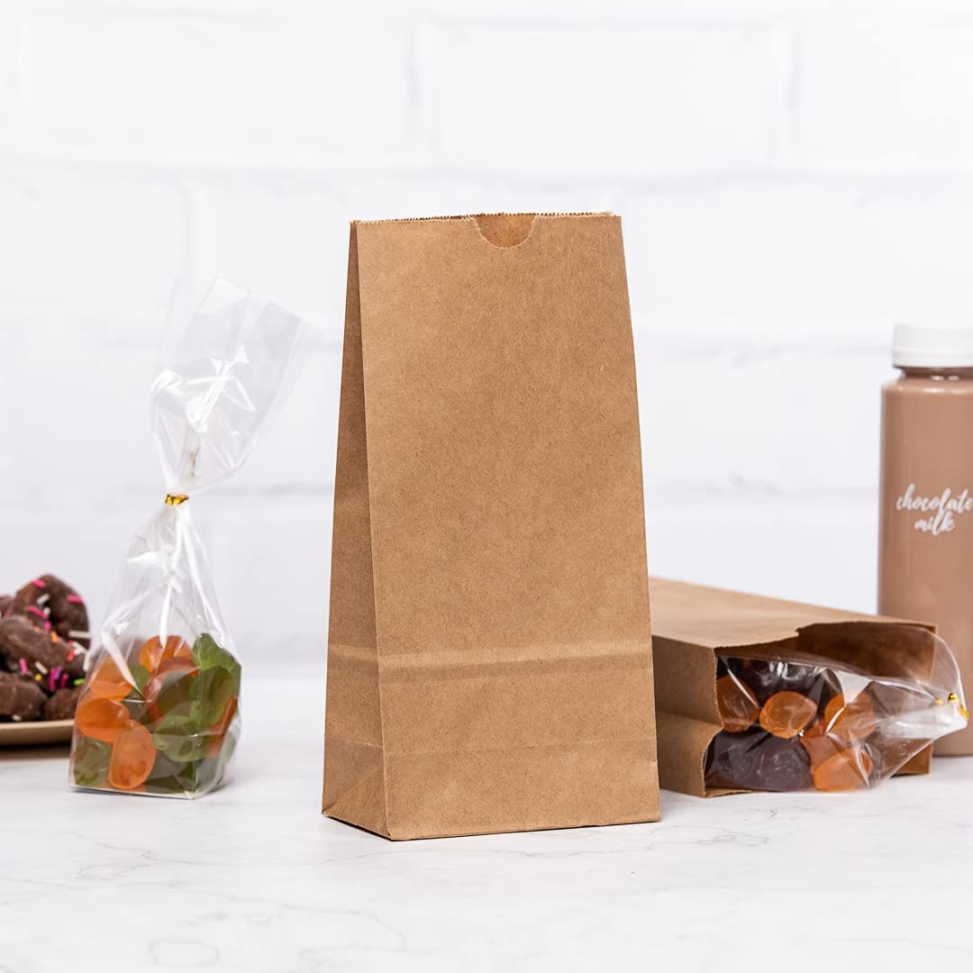 Brown Paper Lunch Bags, Paper Grocery Bags, Durable Kraft Paper Bags 10lb 100 Pack-  These multipurpose bags can hold canned foods, sandwiches and just about anything - 43100001004 Pie's Variety Store