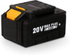 WORKSITE 20 Volt 4.0-Ah Lithium-Ion Replacement Battery, Compatible with All WORKSITE Tools-DCB-4LI