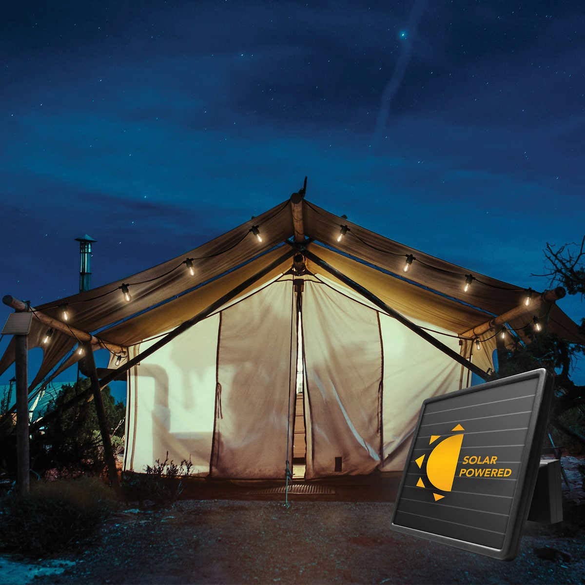 Sunforce LED Solar String Light 35 ft 15 LED Solar String Lights with Remote Control. 15 warm LED bulbs.Designed for outdoor or indoor, Wireless remote control activation-424882