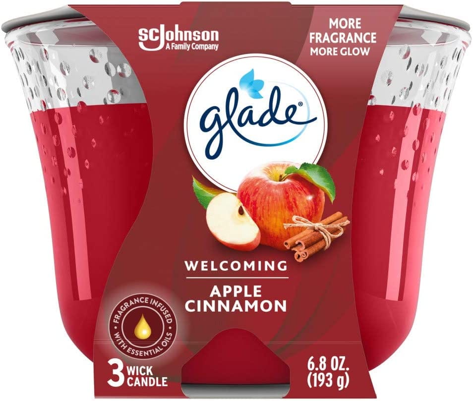 Glade Candle Exotic Tropical Blossoms, Fragrance Candle Infused with Essential Oils, Air Freshener Candle, 3-Wick Candle, 6.8 Oz - GCETBAF68 Pie's Variety Store