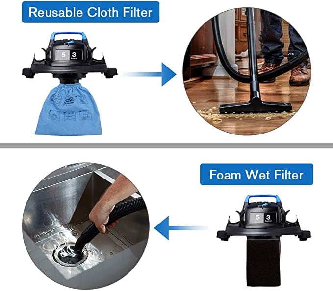 Vacmaster Wet/Dry Vacuum 12 gallon with its 5 Peak HP motor has all the power you need for your home, garage or shop- 550301 Hannah Frederick