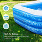 Inflatable Swimming Pool, Hesung 118" X 69" X 21" Full-Sized Family Kiddie Blow up Pool for Kids, Adults, Baby, Children, Thick Wear-Resistant Big Above Ground, Garden, Backyard Water Party for Age 3+ ebuystt