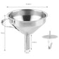 Cosmos 4 inch Stainless Steel Kitchen Funnel Metal Funnel with Removable Filter Rustproof Stainless Steel Funnel for Filtering-MF4 Hannah's Variety Store