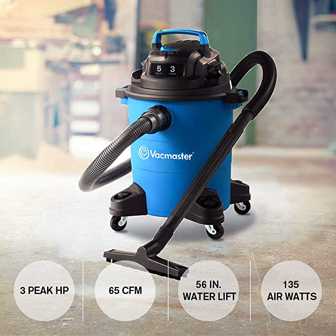 Vacmaster Wet/Dry Vacuum 12 gallon with its 5 Peak HP motor has all the power you need for your home, garage or shop- 550301 Hannah Frederick