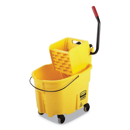 Bucket & Wringer 35QT This mop bucket can handle any mopping job with ease. The famous patent-pending wave brake technology in every WaveBrake bucket reduces splashing up to 40% for a safer environment, cleaner floors, and more efficient mopping-BUCKET12