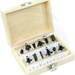 Hoteche Router 12PC carbide blade Bit Set, for smoother & faster cuts  - PVHH031 MEGA