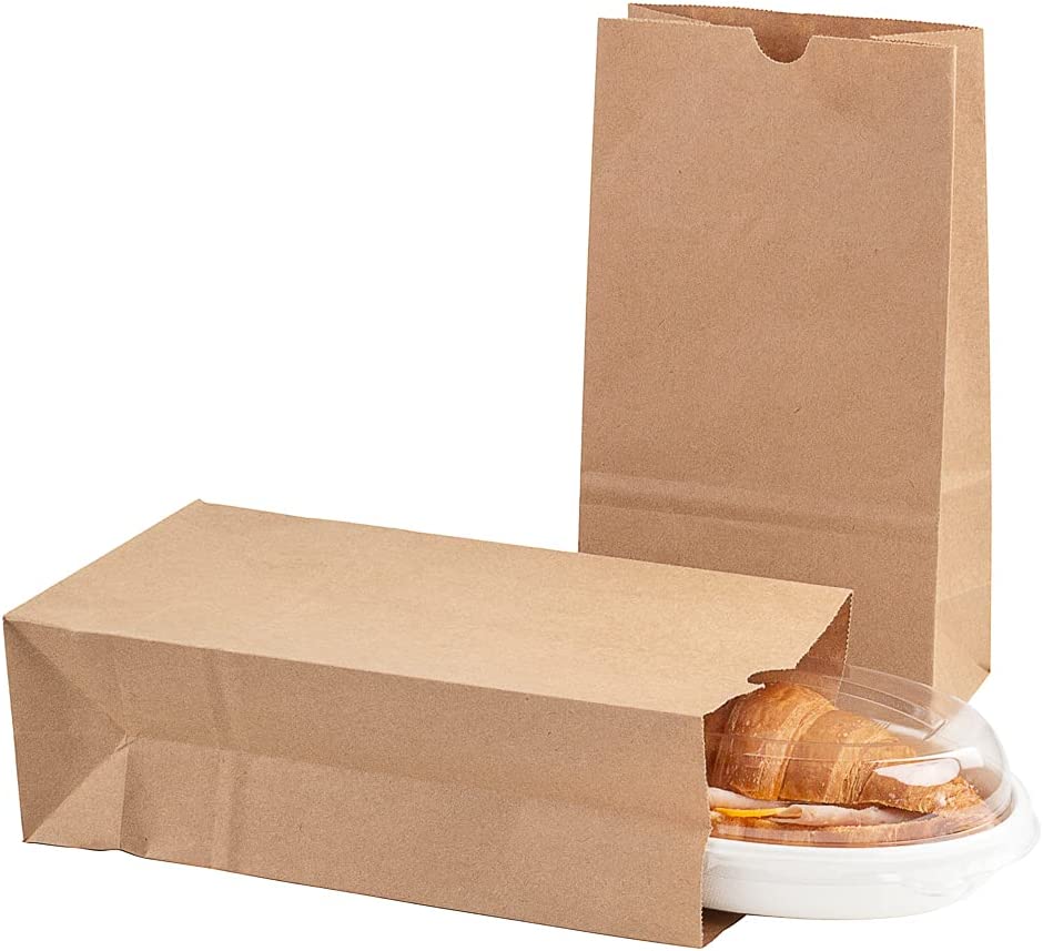 Brown Paper Lunch Bags, Paper Grocery Bags, Durable Kraft Paper Bags 10lb 100 Pack-  These multipurpose bags can hold canned foods, sandwiches and just about anything - 43100001004 Pie's Variety Store