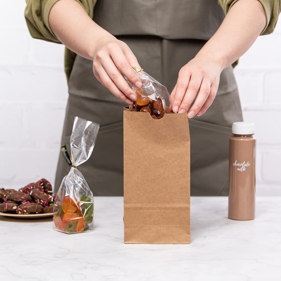 Brown Paper Lunch Bags, Paper Grocery Bags, Durable Kraft Paper Bags 10lb 100 Pack-  These multipurpose bags can hold canned foods, sandwiches and just about anything - 43100001004 Pie's Variety Store